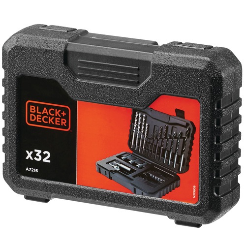 Black And Decker - Set 32 pezzi per forare ed avvitare - A7216
