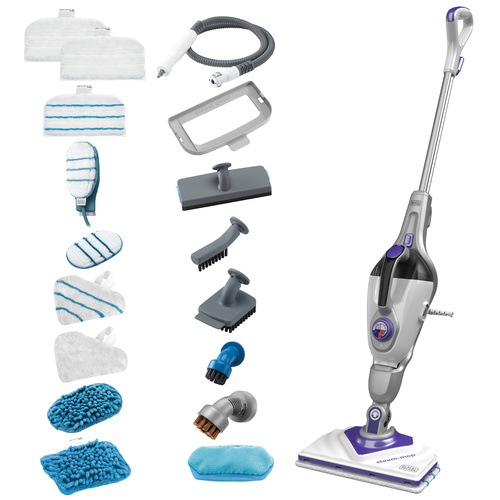Lavapavimentia vapore 2in1 steam-mop™ 1600w con testa triangolare etrabile  e guanto a vapore SteaMitt™ - BHSM1615DSM | BLACK+DECKER