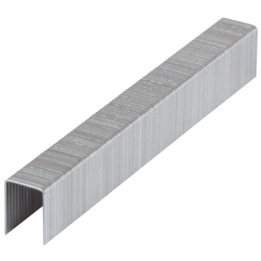 BLACKDECKER BDCT12N silver metal staple strip, angled view on white background.