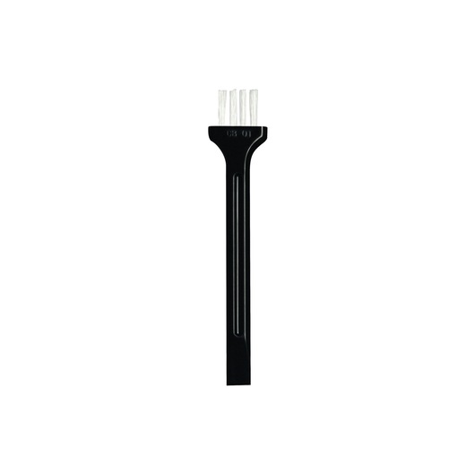 BLACKDECKER BSV525BLP narrow black cleaning brush with white bristles, vertical front angle, plain background.