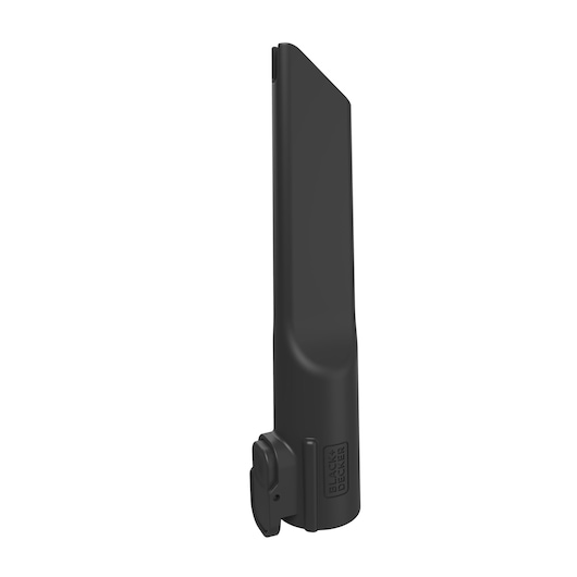 BLACKDECKER BSV525BRP vacuum cleaner crevice tool in black, side angle on white background.