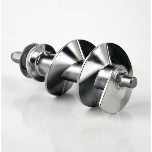 Photo of BLACKDECKER BXMMA1000E metal auger drill bit, silver finish, angled on white background.