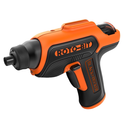 Front-side view of the BLACK+DECKER 3.6V Roto-Bit Cordless Screwdriver.