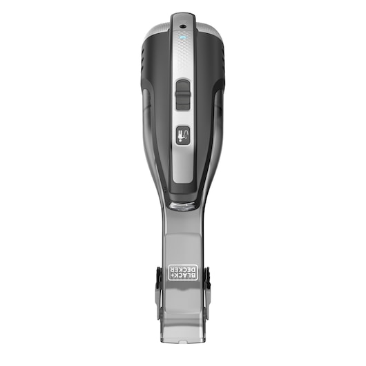 Cordless handheld vacuum cleaner with jack plug and onboard LED
