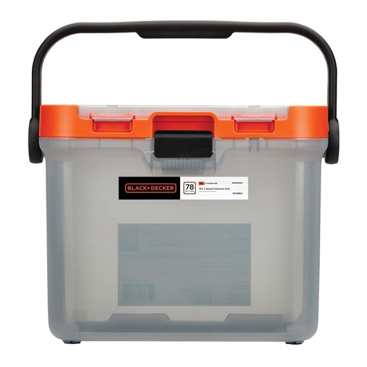 Trapano avvitatore a percussione da 18 V, 2 batterie da 1,5 Ah, caricabatterie da 400 mA e 78 accessori con scatola piatta