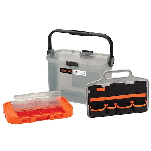 Trapano avvitatore a percussione 18V con 1 batteria 1,5Ah, caricabatterie e 44 accessori in organizer