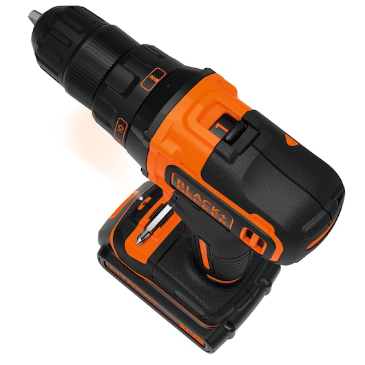 Trapano/Avvitatore 18V a batteria a litio a 2 velocità meccaniche convaligetta