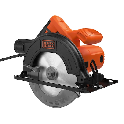 Front-angled view of the BLACK+DECKER 1200W 165mm Circular Saw.