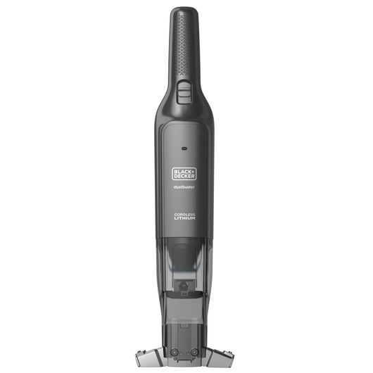 BLACK+DECKER HLVC320B11 handheld cordless vacuum cleaner, black finish, front angle on white background.