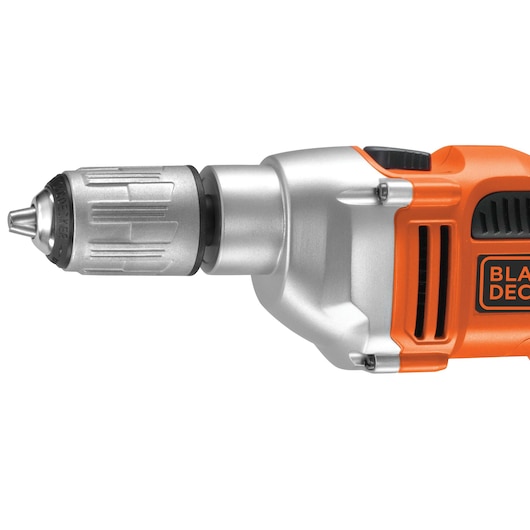 BLACKDECKER KR806K orange and silver hammer drill front angle on white background